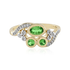 Bague en or et Tsavorite de Tanzanie (D'vyere)