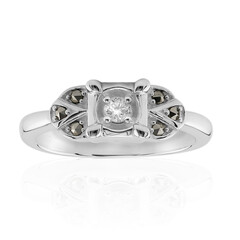 Bague en argent et Diamant I2 (J) (Annette classic)