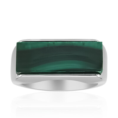 Bague en argent et Malachite