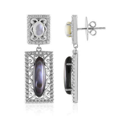 Boucles d'oreilles en argent et Nacre (Dallas Prince Designs)