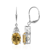 Boucles d'oreilles en argent et Citrine