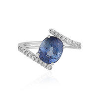 Bague en or et Saphir bleu de Ceylan