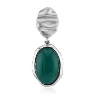 Pendentif en argent et Onyx vert