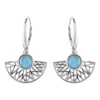 Boucles d'oreilles en argent et Turquoise