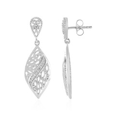 Boucles d'oreilles en argent et Topaze blanche