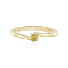 Bague en argent et Diamant jaune I3