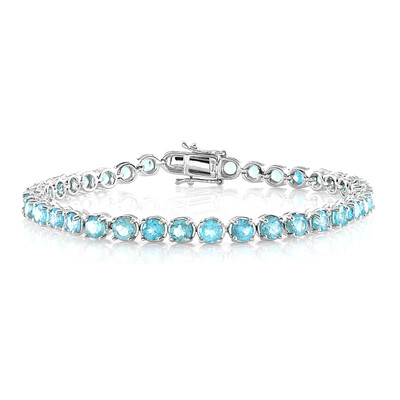 Bracelet en argent et Apatite bleue