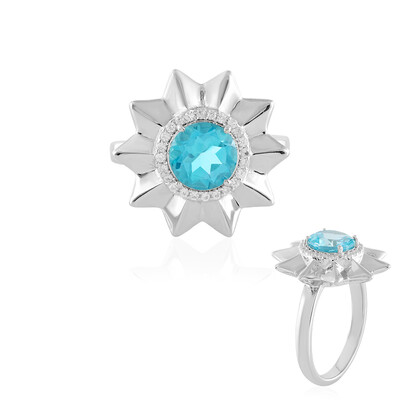 Bague en argent et Topaze Paraiba