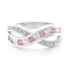 Bague en argent et Tourmaline cuprifère rose