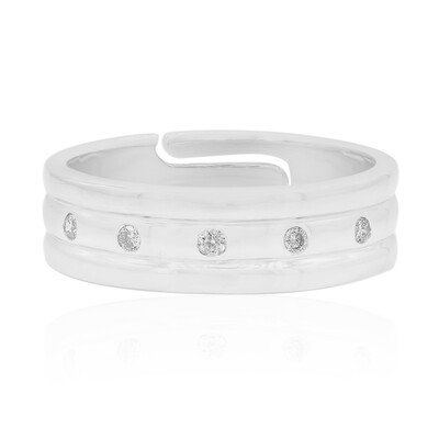 Bague pour homme en argent et Diamant I1 (G) (Annette)