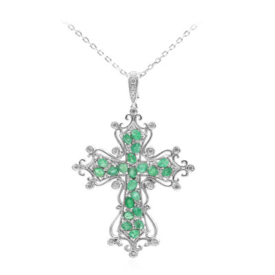 Collier en argent et Emeraude (Dallas Prince Designs)