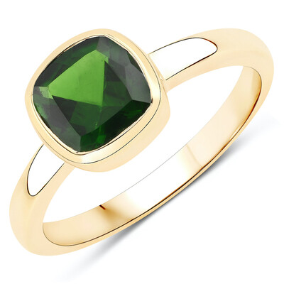 Bague en or et Diopside de Russie