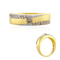 Bague en argent et Diamant champagne I4