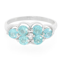 Bague en argent et Apatite bleue