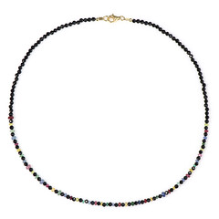 Collier en argent et Spinelle noir