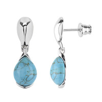 Boucles d'oreilles en argent et Turquoise