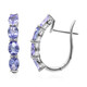 Boucles d'oreilles en argent et Tanzanite