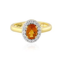 Bague en argent et Citrine Madère