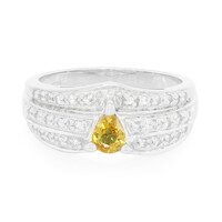 Bague en argent et Saphir jaune