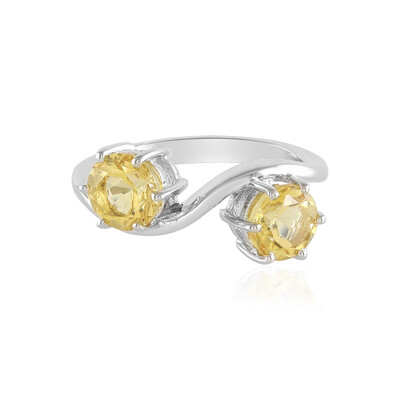 Bague en argent et Béryl jaune