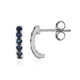 Boucles d'oreilles en argent et Saphir bleu