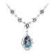 Collier en argent et Quartz mystique bleu