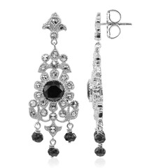 Boucles d'oreilles en argent et Spinelle noir (Dallas Prince Designs)