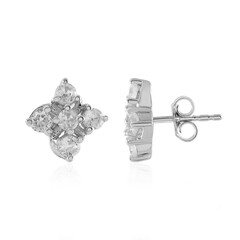 Boucles d'oreilles en argent et Zircon (Adela Silber)