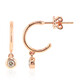 Boucles d'oreilles en or et Diamant rose de France SI1 d'Argyle  (Annette)