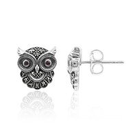 Boucles d'oreilles en argent et Rubis