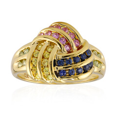 Bague en or et Saphir parme