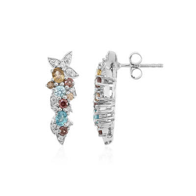 Boucles d'oreilles en argent et Zircon jaune