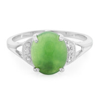 Bague en argent et Chrysoprase impériale