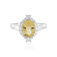 Bague en argent et Béryl jaune