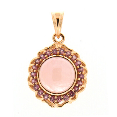 Pendentif en or et Morganite du Brésil