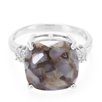 Bague en argent et Quartz Dinosaure