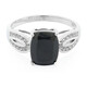 Bague en argent et Spinelle noir