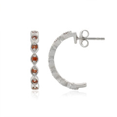 Boucles d'oreilles en argent et Zircon rose