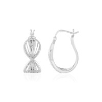 Boucles d'oreilles en argent et Diamant I2 (J)