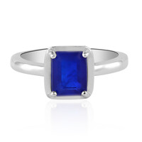 Bague en argent et Spinelle bleu roi