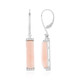 Boucles d'oreilles en argent et Opale rose