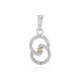 Pendentif en argent et Diamant champagne I3