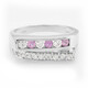 Bague en argent et Saphir rose de Ceylan