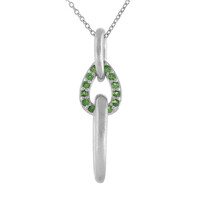 Collier en argent et Grenat Tsavorite