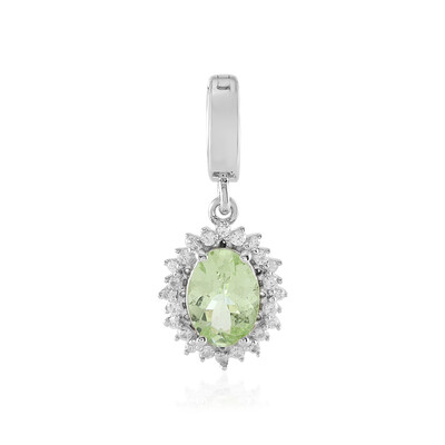 Pendentif en argent et Grenat vert menthe de Merelani