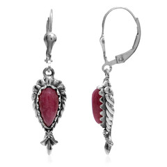 Boucles d'oreilles en argent et Rhodonite (Desert Chic)