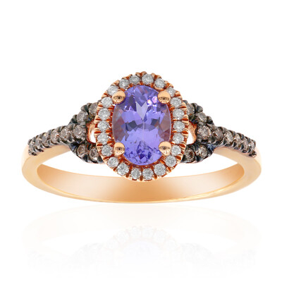 Bague en or et Tanzanite AAA