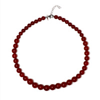 Collier en argent et Agate rouge