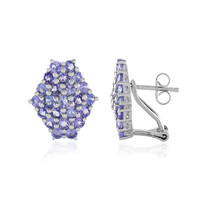 Boucles d'oreilles en argent et Tanzanite