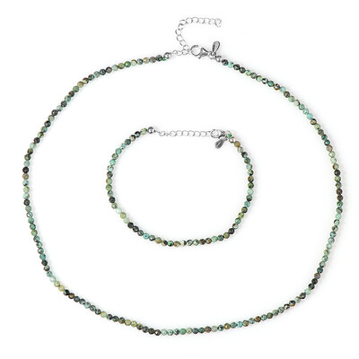 Parure en argent et Chrysocolle